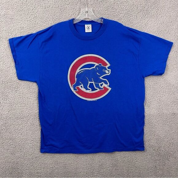 VTG Chicago Cubs Shirt Men XL MLB Big Logo Blue Short Sleeve‎ Delta  Tee - Picture 1 of 11